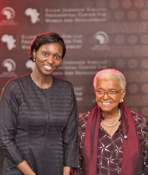 Anta Babacar Ngom DIACK aux côtés d'Ellen Johnson Sirleaf, ancienne Présidente du Liberia et Prix Nobel de la paix