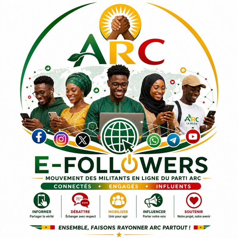 Logo du mouvement E-Followers, les militants en ligne du Parti ARC